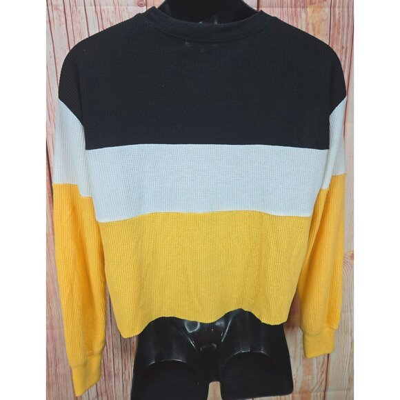 Hollister Womens Colorblock Waffle Boyfriend Tshirt XS - Picture 2 of 8